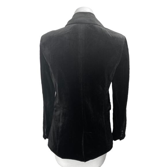 Blank NYC Black Velvet Velour Long Sleeve One Button Blazer Coat Jacket Size XS - Picture 2 of 4